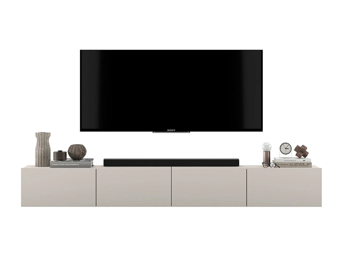 Meuble TV Suspendu en Bois 240 cm - ENJOY vue 2