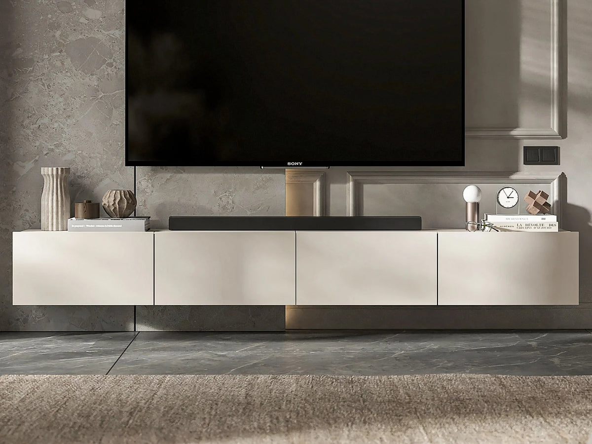 Meuble TV Suspendu en Bois 240 cm - ENJOY