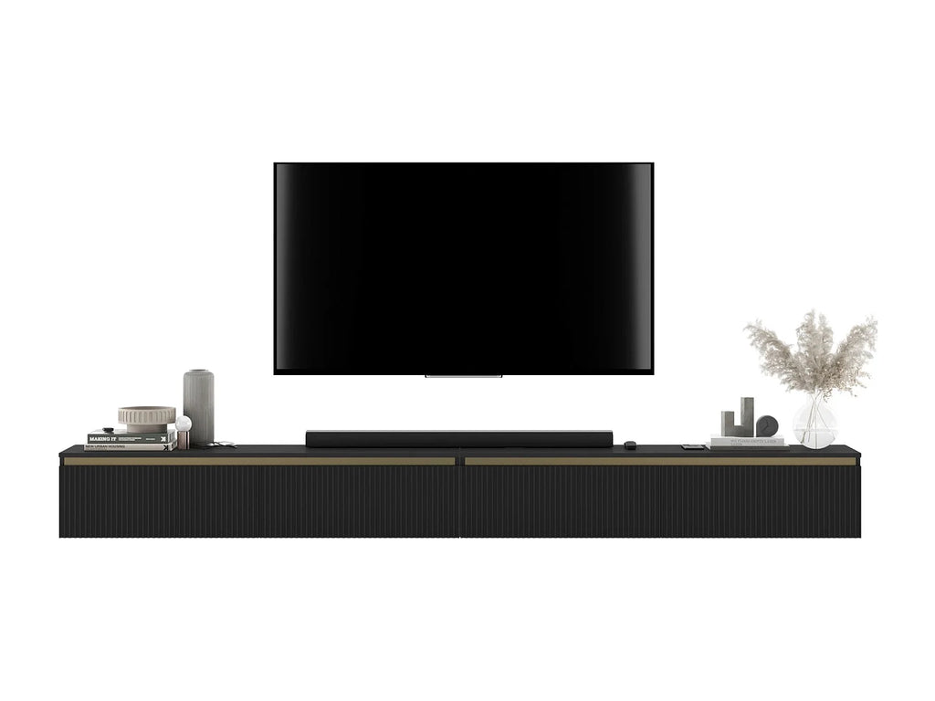 Meuble TV en Bois Noir - SELENE vue 2