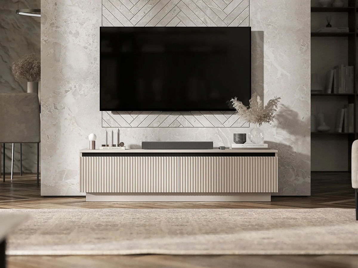 Meuble TV Bas en Bois - SELENE vue 2