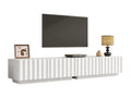 Meuble TV en Bois Blanc 200 cm 4 Tiroirs - MODERNLUXE