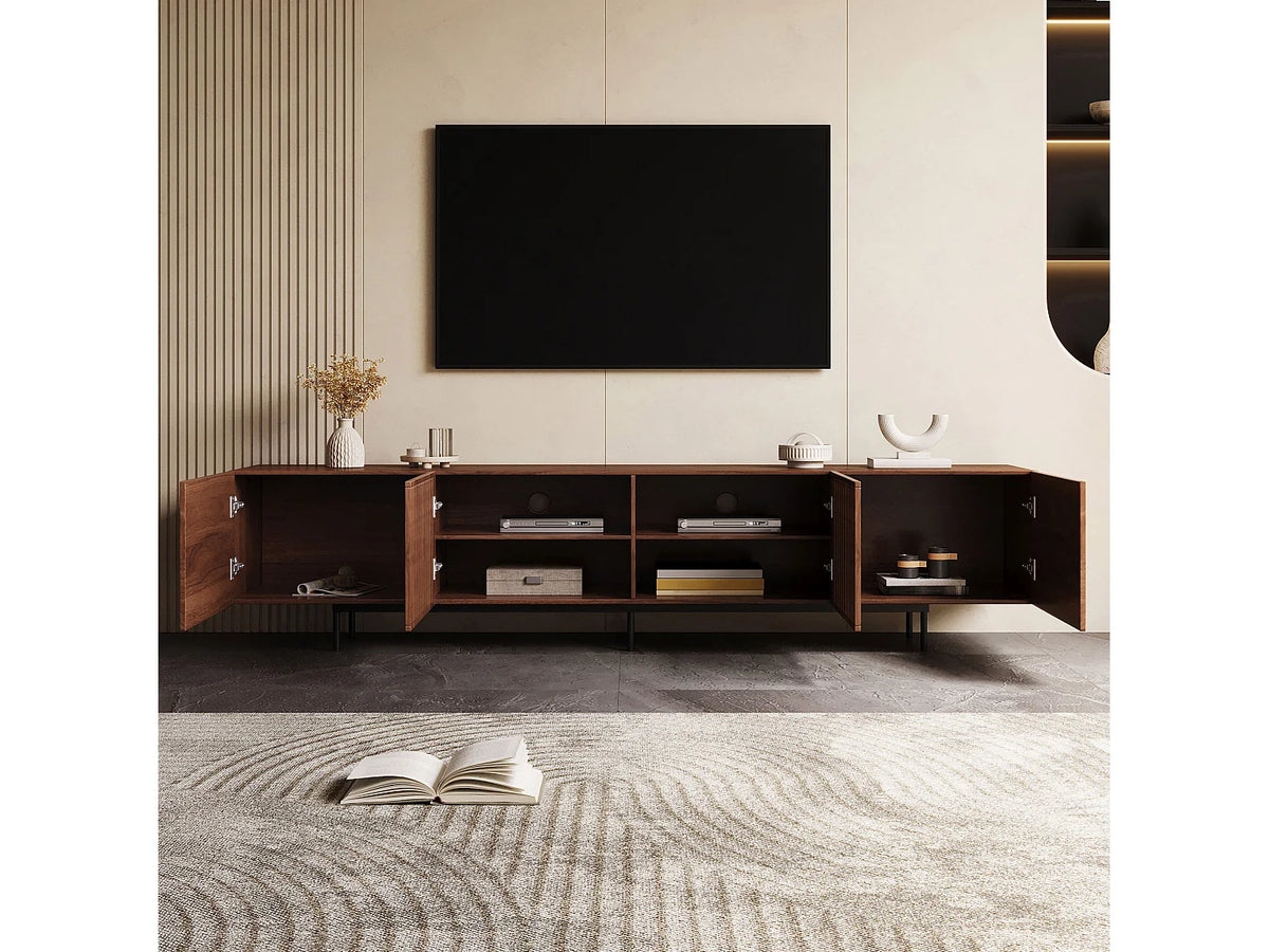 Meuble TV Effet Noyer 180 cm - OLEY LUCK LIVE FR vue 6