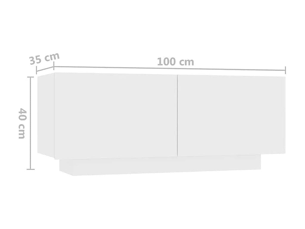 Meuble TV en Bois Blanc 300 cm - VIDAXL vue 3