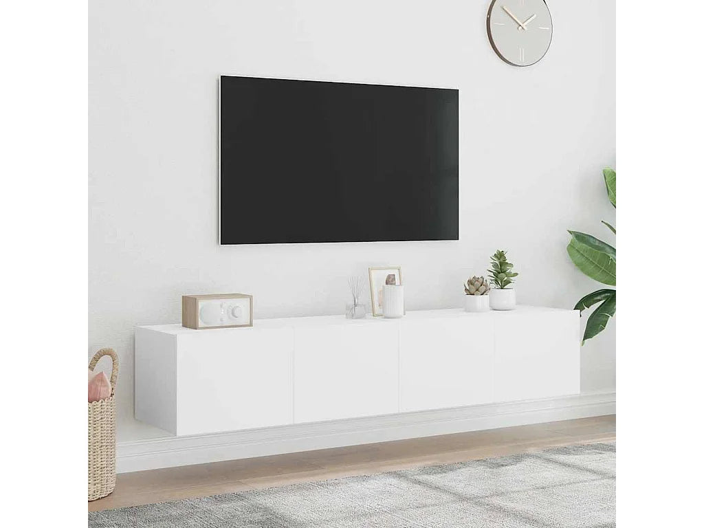 Meuble TV en Bois Blanc 160 cm - VIDAXL