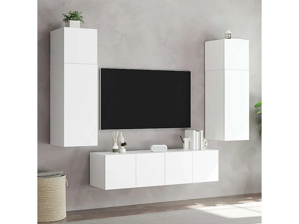 Meuble TV en Bois Blanc 160 cm - VIDAXL vue 4