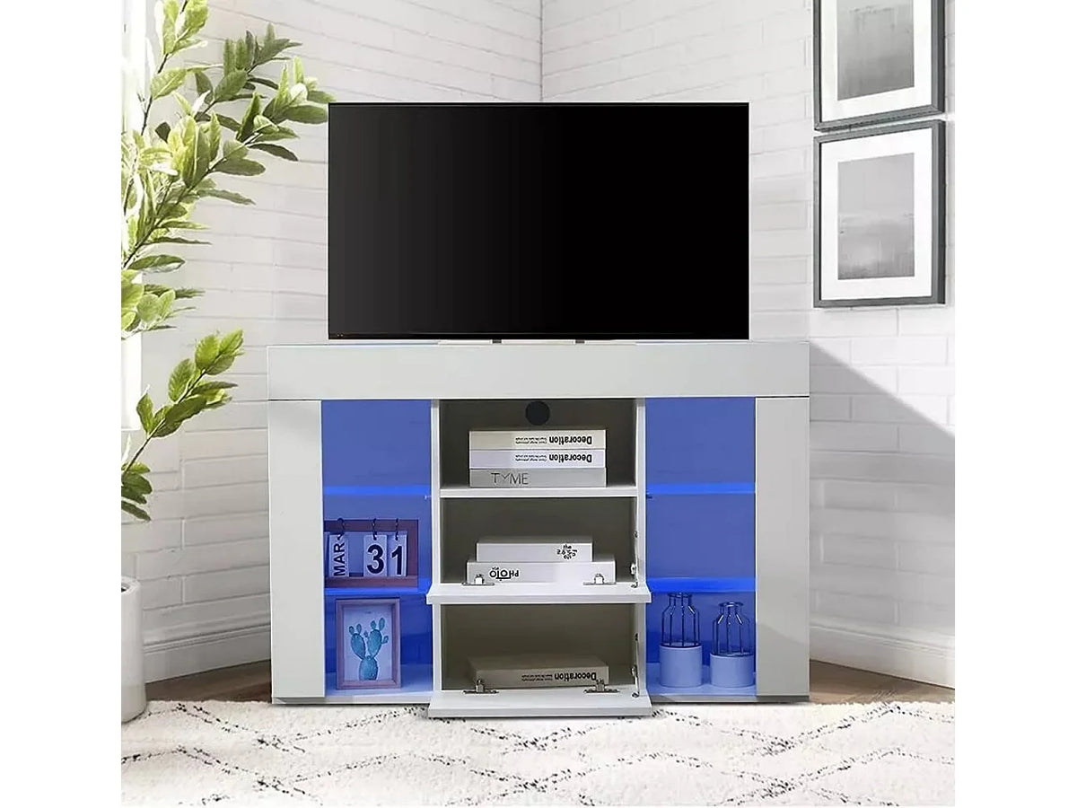Meuble TV en Bois Blanc 100 cm - DRIPEX