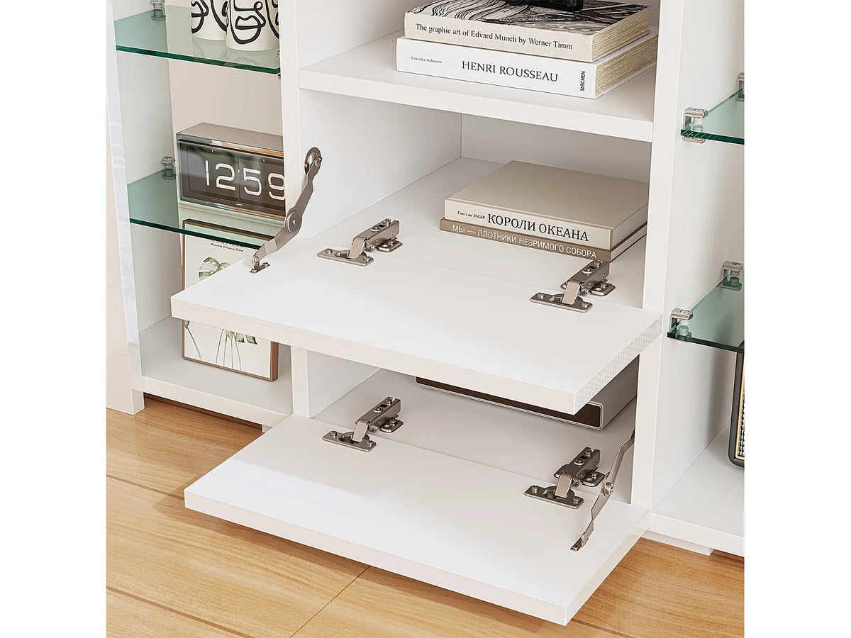 Meuble TV en Bois Blanc 100 cm - DRIPEX vue 3