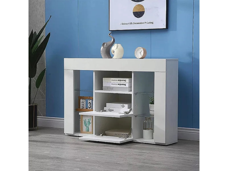 Meuble TV en Bois Blanc 100 cm - DRIPEX vue 5