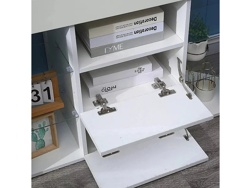 Meuble TV en Bois Blanc 100 cm - DRIPEX vue 7