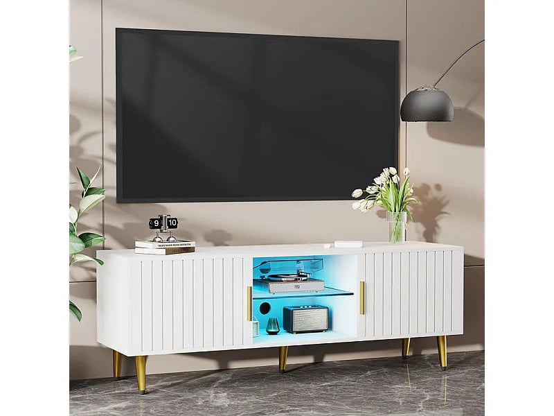 Meuble TV en Bois Blanc - DRIPEX
