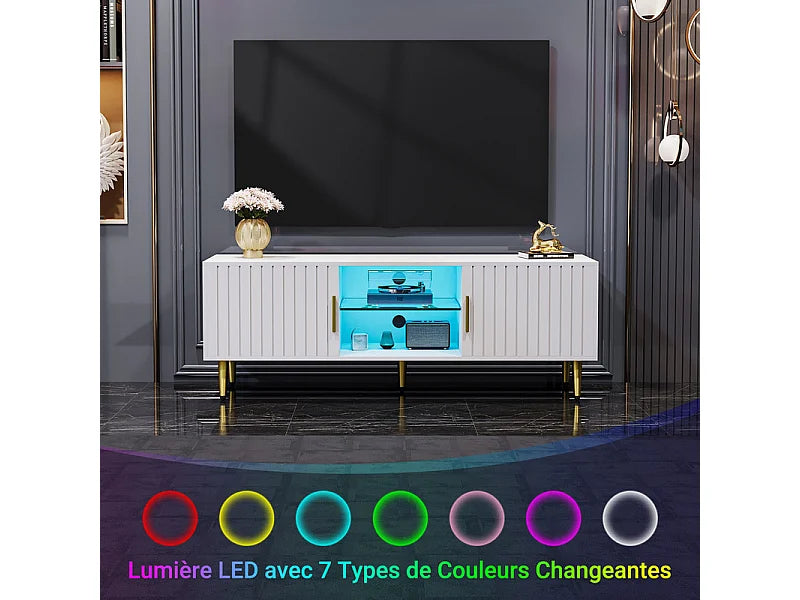 Meuble TV en Bois Blanc - DRIPEX vue 3