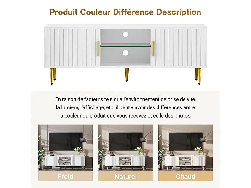 Meuble TV en Bois Blanc - DRIPEX vue 5