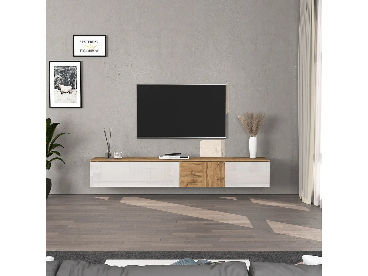 Meuble TV Suspendu Blanc - WHOUS - HOME FURNISHING ITALY