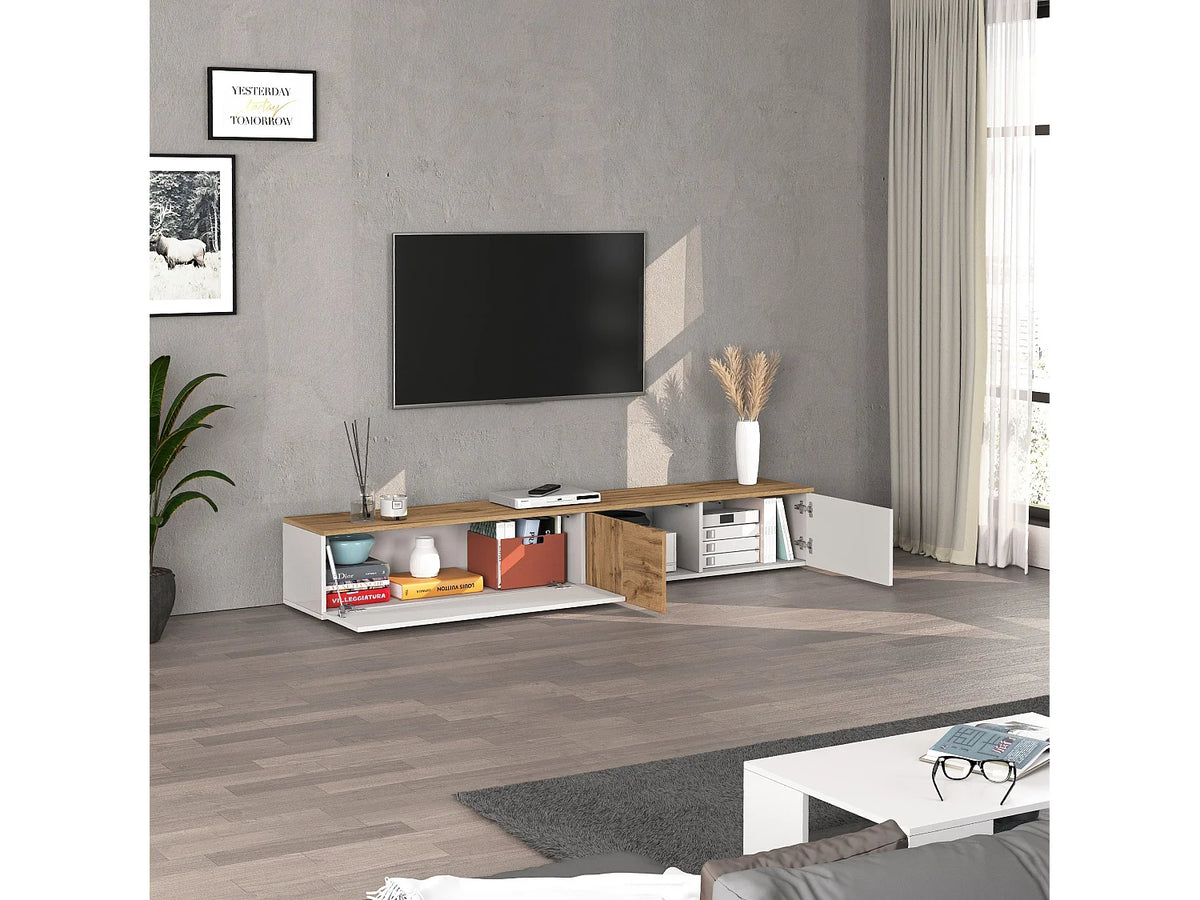Meuble TV Suspendu Blanc - WHOUS - HOME FURNISHING ITALY vue 6