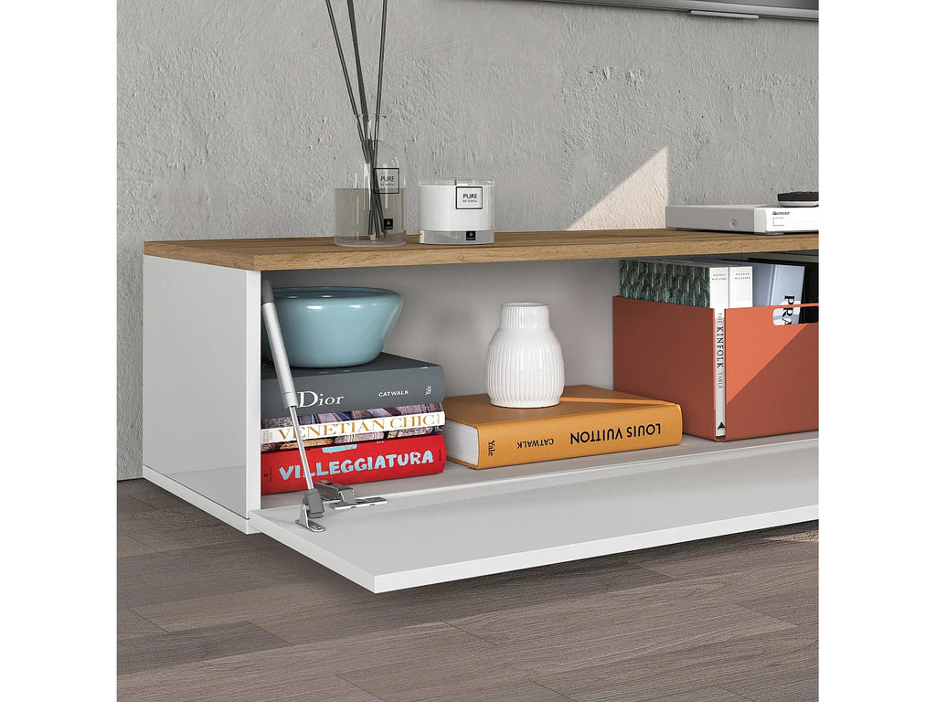 Meuble TV Suspendu Blanc - WHOUS - HOME FURNISHING ITALY vue 8