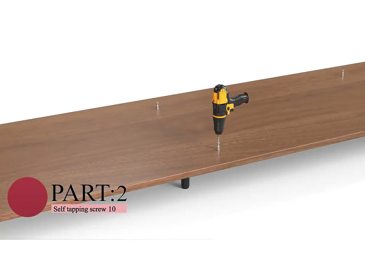 Meuble TV Effet Noyer 180 cm - OLEY LUCK LIVE FR vue 2