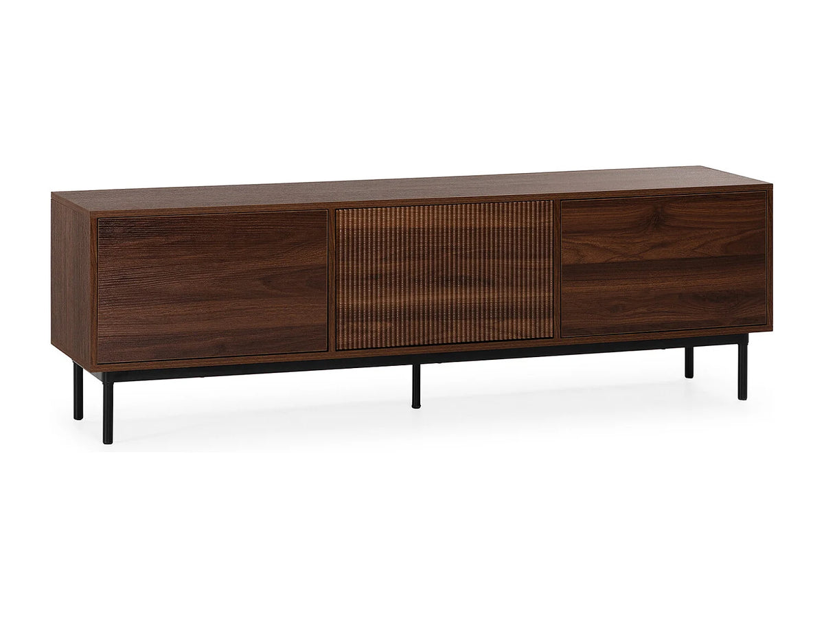 Meuble TV Effet Noyer 160 cm - VS VENTA-STOCK vue 2