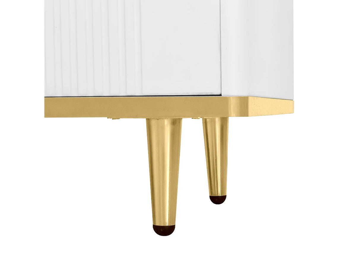 Meuble TV en Bois Blanc 170 cm 2 Portes - HAUSS SPOLE vue 9