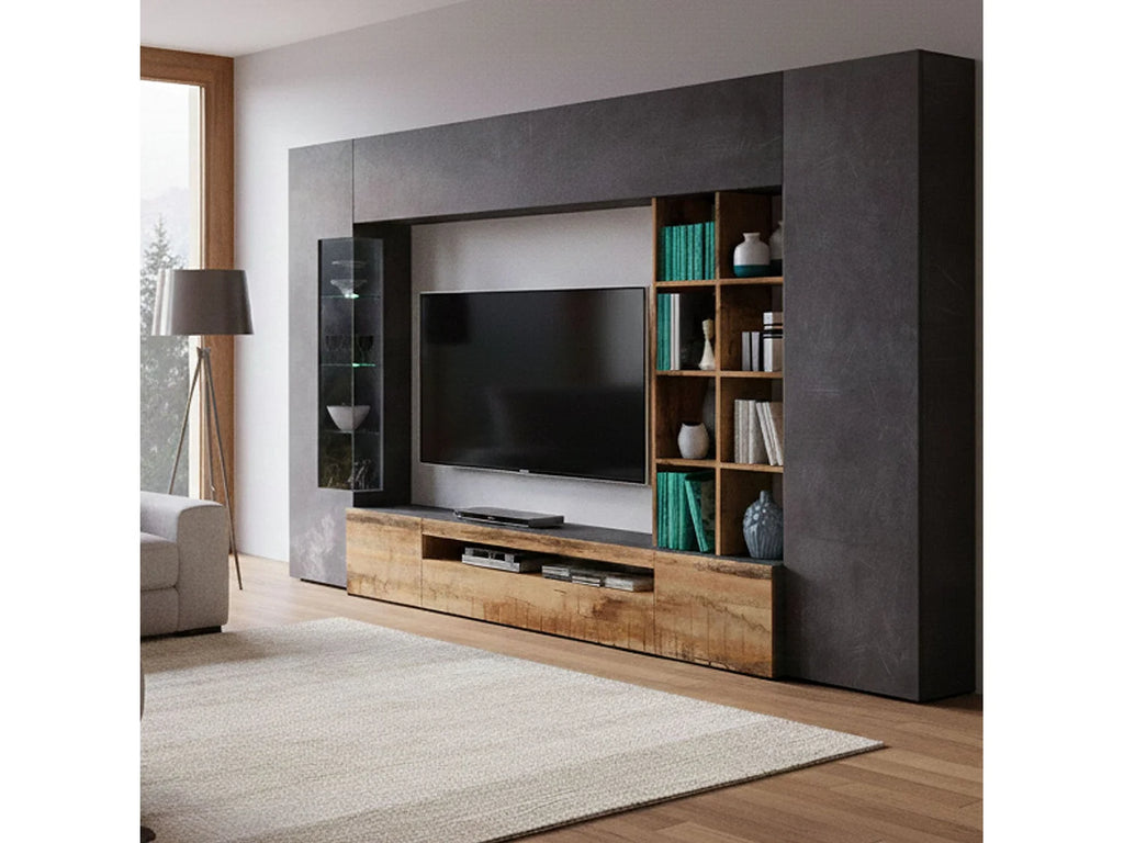 Meuble TV Suspendu en Bois 290 cm - DMORA