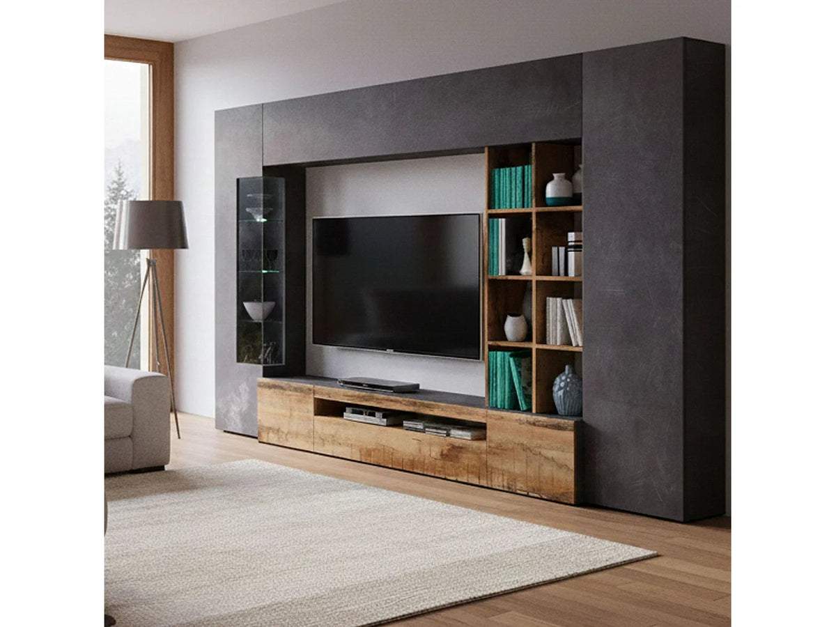 Meuble TV Suspendu en Bois 290 cm - DMORA