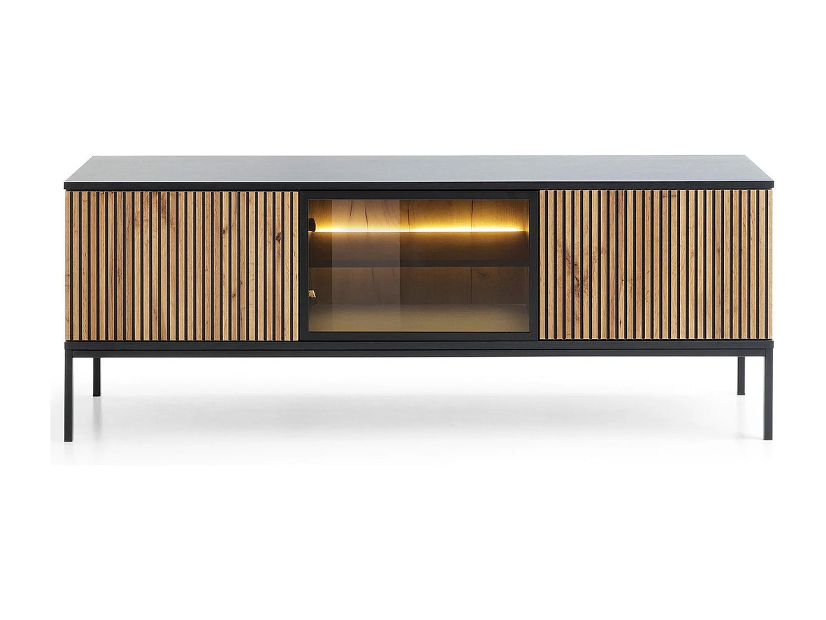 Meuble TV en Bois Noir - EMPORIUS vue 3