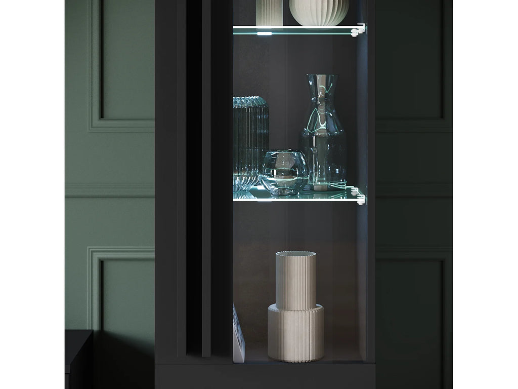 Meuble TV en Bois Noir 260 cm - LAUREN MEBLE BE vue 7