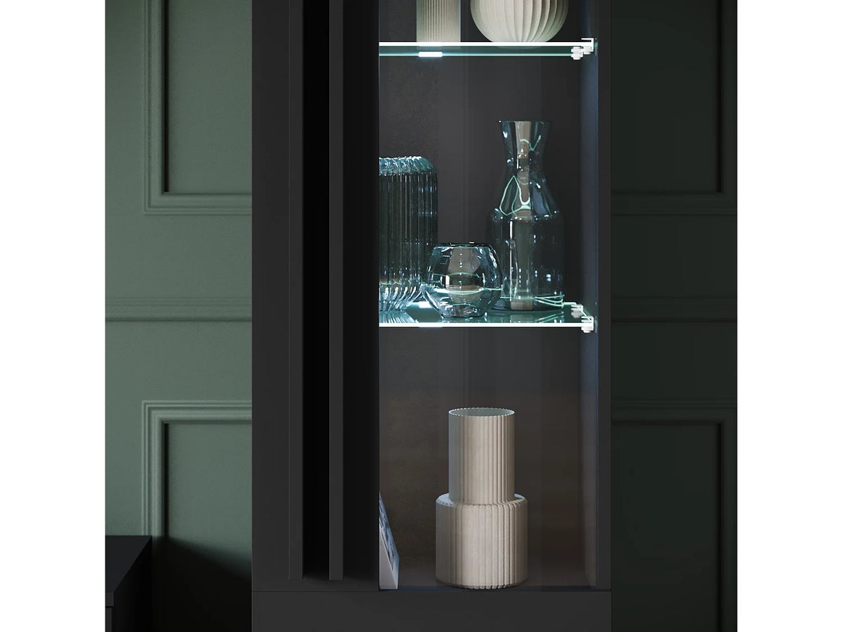 Meuble TV en Bois Noir 260 cm - LAUREN MEBLE BE vue 7