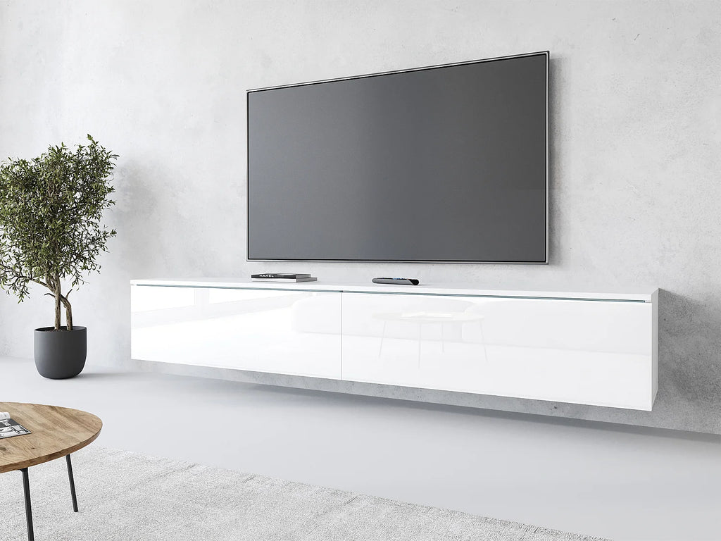Meuble TV en Bois Blanc - LAUREN MEBLE BE vue 2