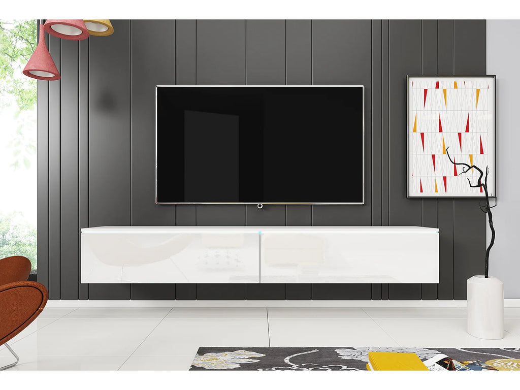 Meuble TV en Bois Blanc - LAUREN MEBLE BE vue 5