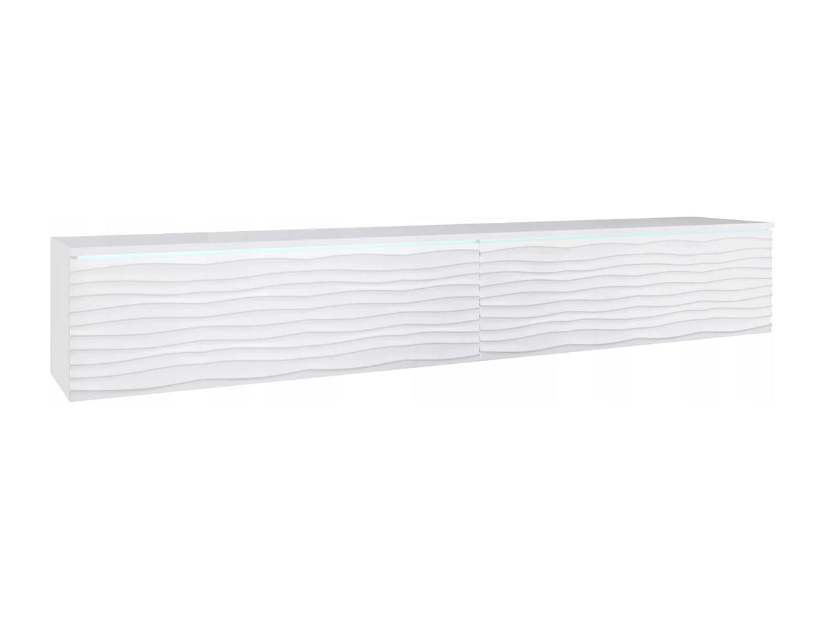 Meuble TV en Bois Blanc 180 cm - LAUREN MEBLE BE