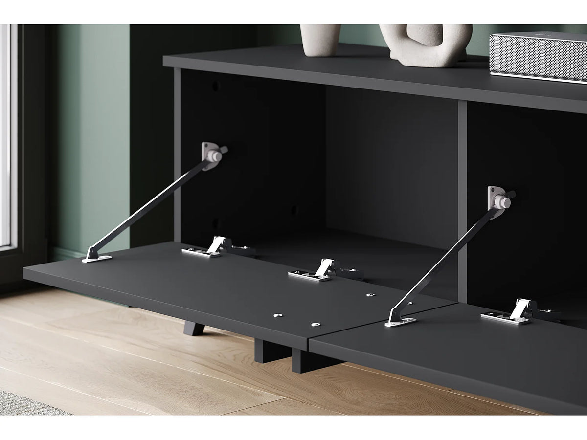 Meuble TV en Bois Noir - LAUREN MEBLE BE vue 7