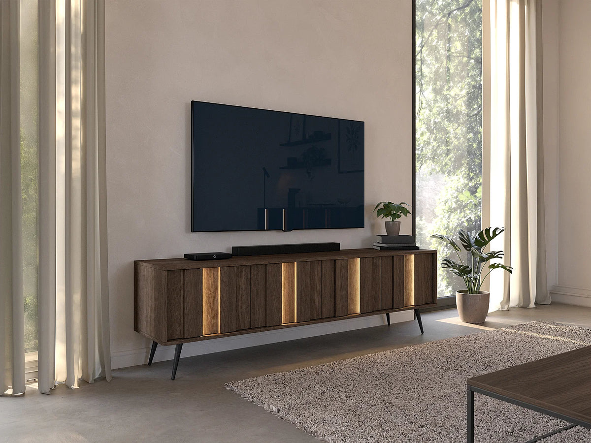 Meuble TV en Bois Noir - KALSIYA