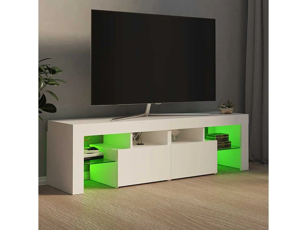 Meuble TV en Bois Blanc 140 cm - VIDAXL vue 5