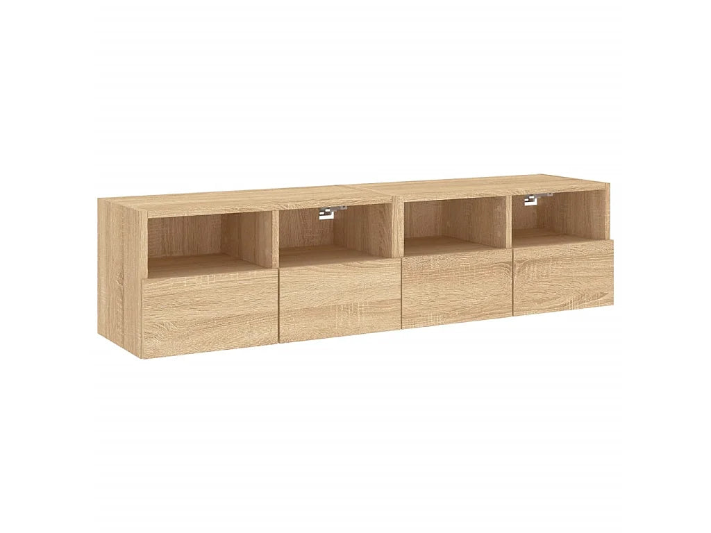 Meuble TV Suspendu 120 cm Marron - VIDAXL vue 2