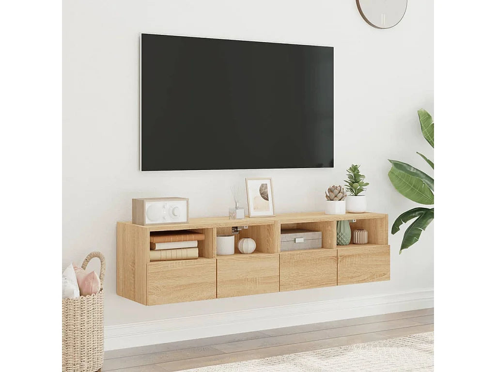 Meuble TV Suspendu 120 cm Marron - VIDAXL