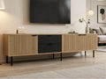 Meuble TV en Bois Noir 208 cm - MODERNLUXE