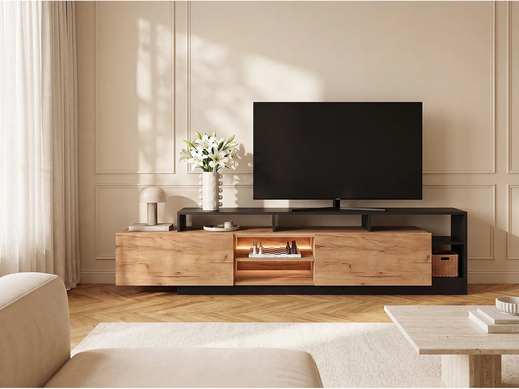 Meuble TV en Bois Gris - IDESIA