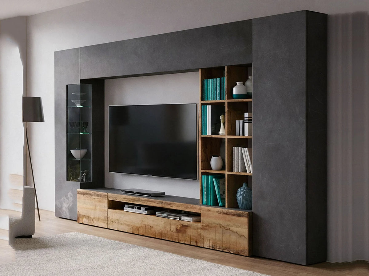 Meuble TV Suspendu en Bois 290 cm - DMORA vue 7