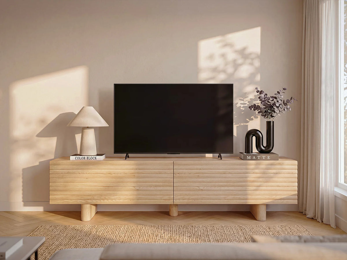 Meuble TV en Bois 180 cm - LUDIMA