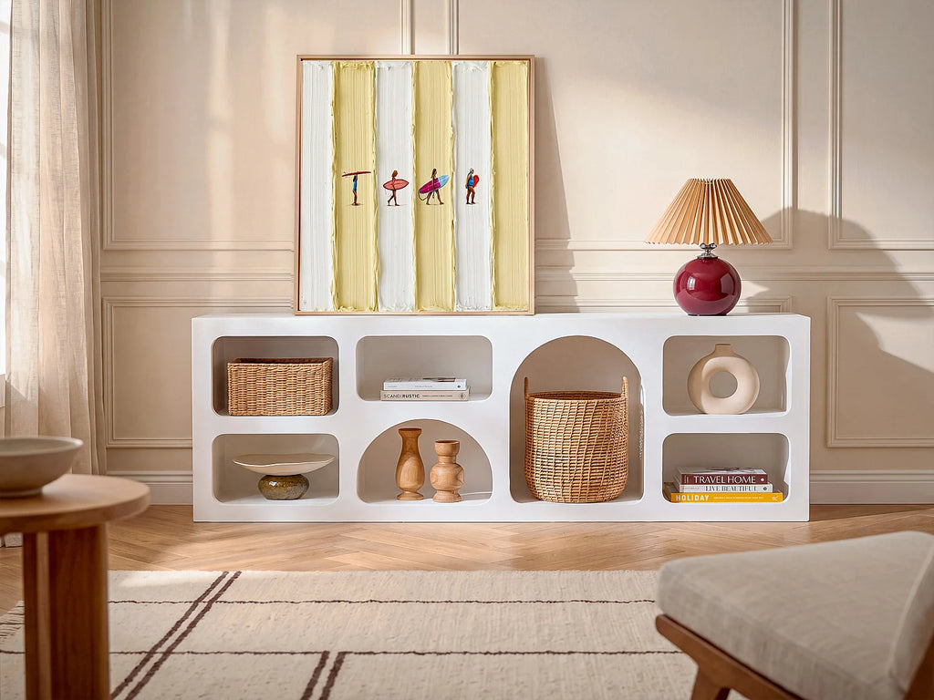 Meuble TV en Bois Blanc - LUELA
