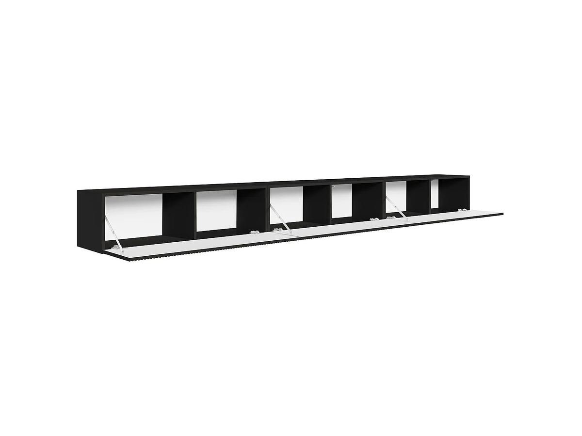 Meuble TV en Bois Noir 32 cm - VELDIO vue 3