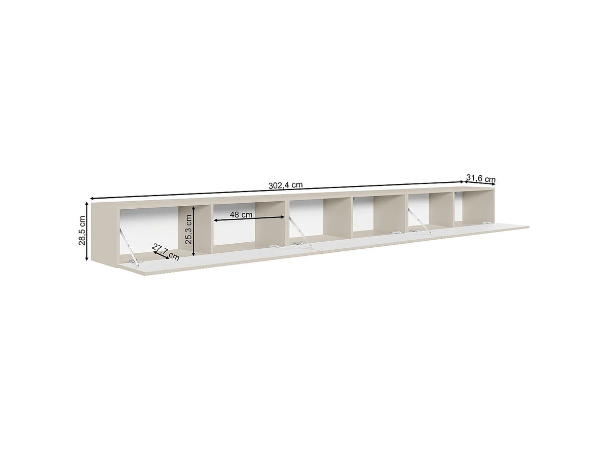 Meuble TV en Bois Noir 32 cm - VELDIO vue 4
