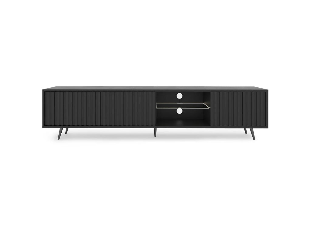 Meuble TV en Bois Noir - BELLO vue 8