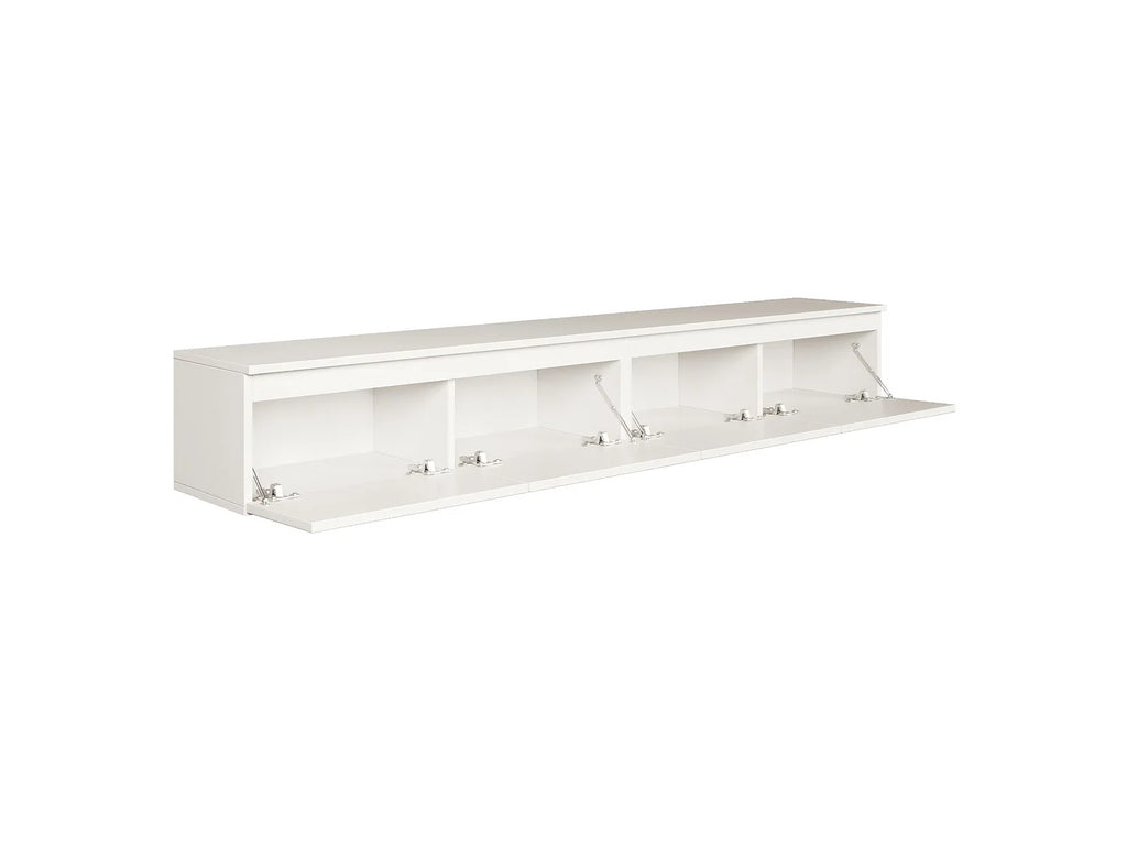 Meuble TV en Bois Blanc 200 cm - BEMMI vue 3