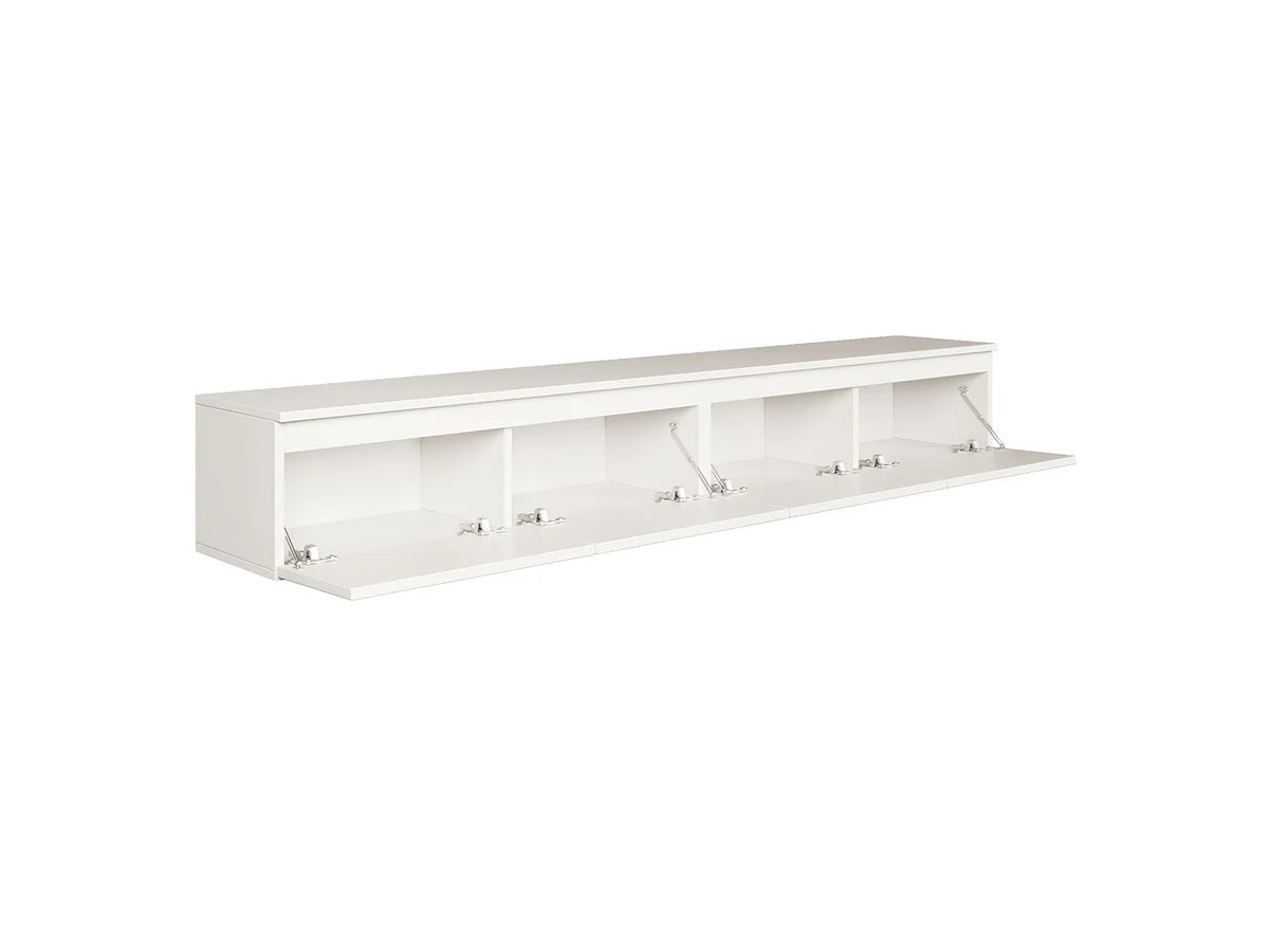 Meuble TV en Bois Blanc 200 cm - BEMMI vue 3