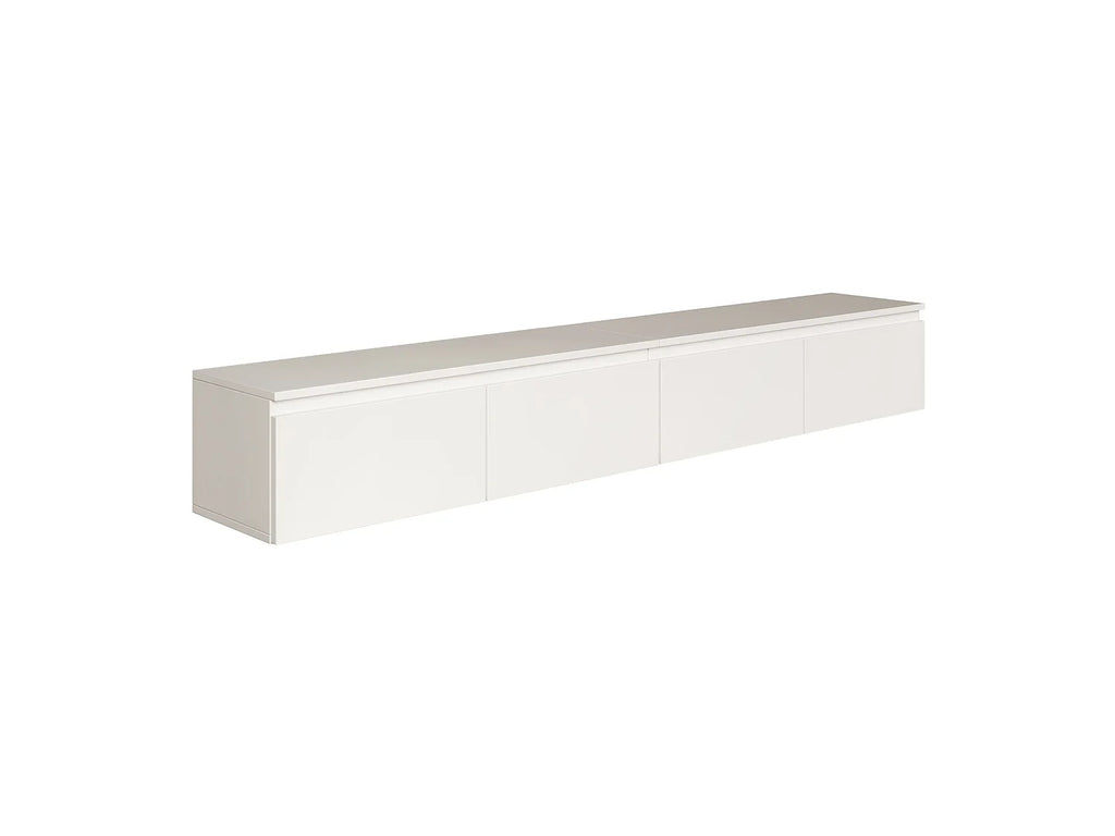 Meuble TV en Bois Blanc 200 cm - BEMMI vue 5
