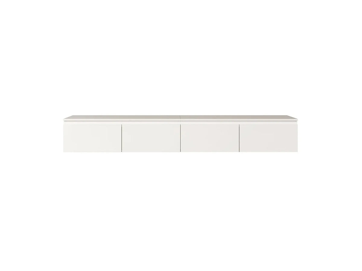 Meuble TV en Bois Blanc 200 cm - BEMMI vue 6