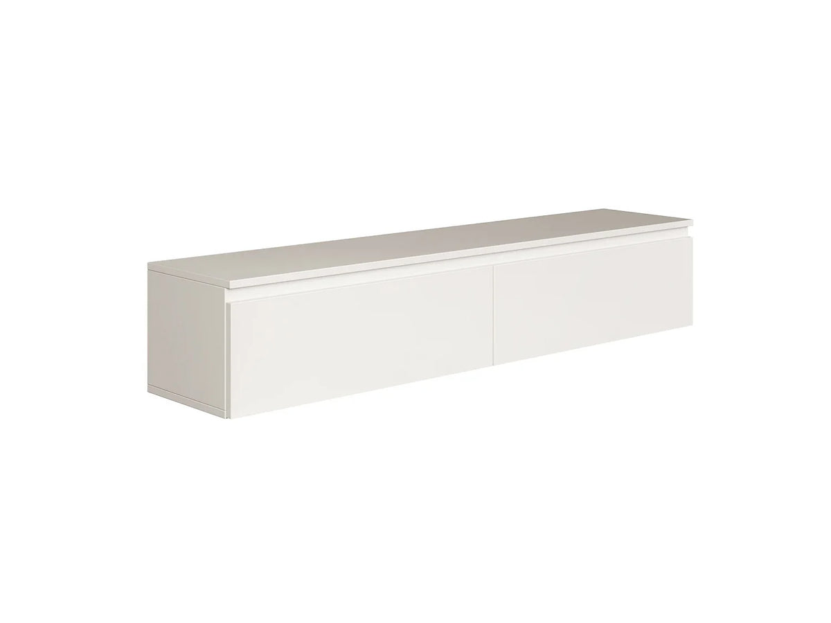 Meuble TV en Bois Blanc 150 cm - BEMMI vue 5