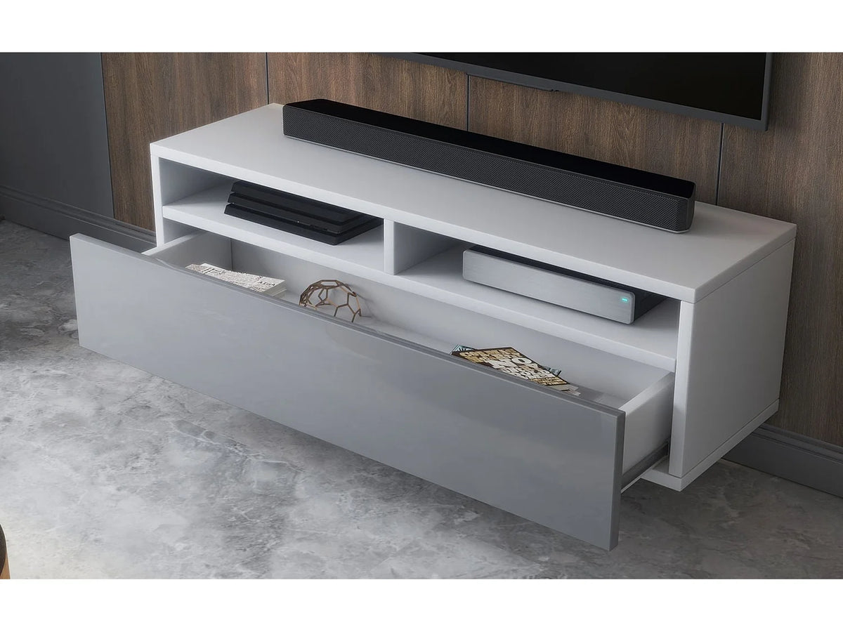 Meuble TV en Bois Blanc 31 cm - REDNAW vue 3