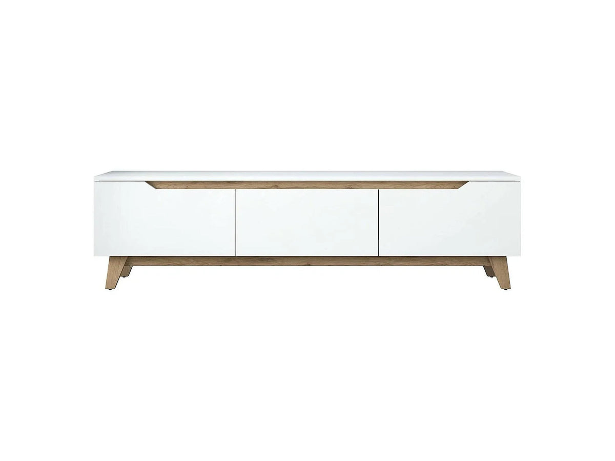 Meuble TV Suspendu Blanc 180 cm - DMORA vue 4